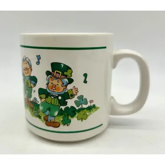 Vintage 1985 It’s Great To Be Irish St Patrick’s Day Coffee Mug Cup Schmid - Picture 4 of 7